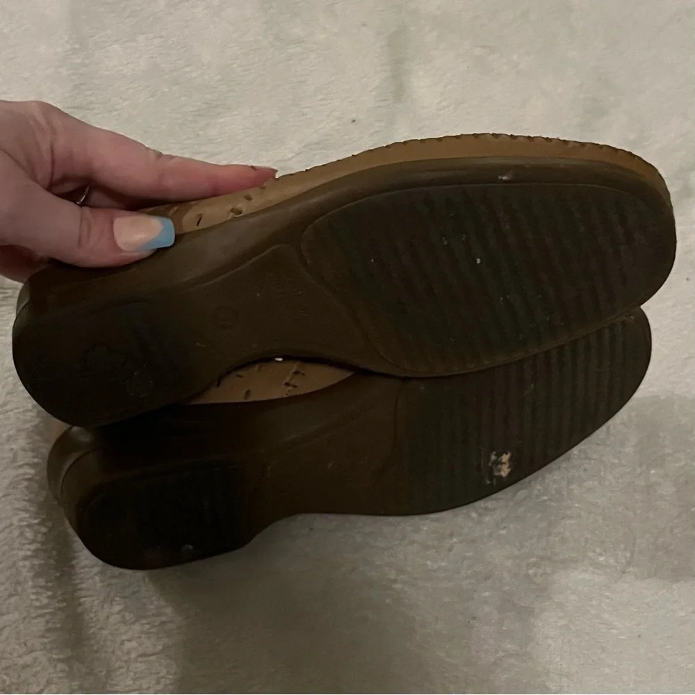 Spring Step Leather Loafer Wedges Size 6.5